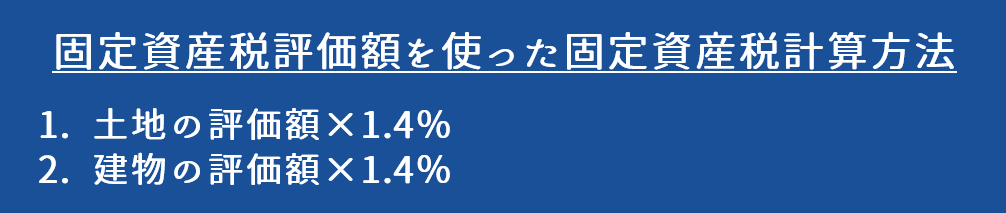 固定資産税評価額を用いて概算金額を計算する