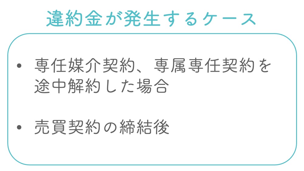 違約金が発生するケース