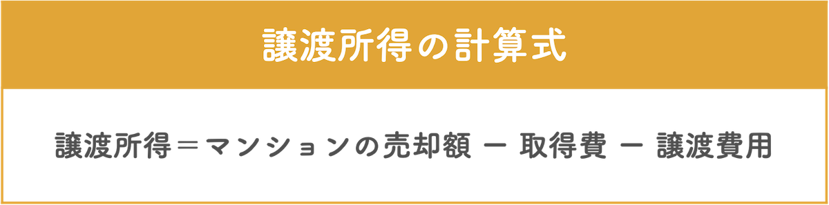 譲渡所得の計算をする