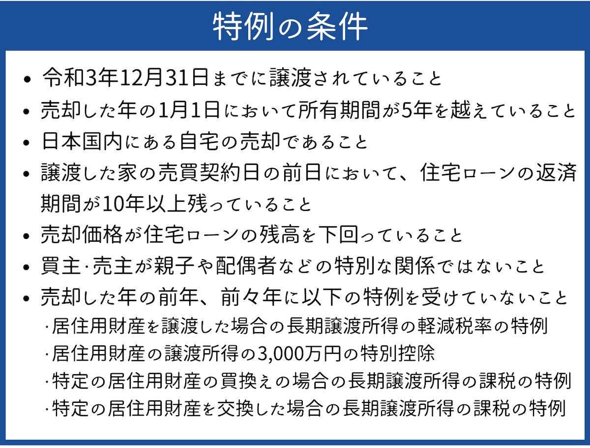 特定のマイホームの譲渡損失の損益通算及び繰越控除の特例