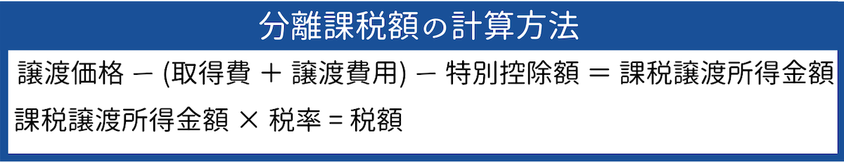 分離課税の計算式