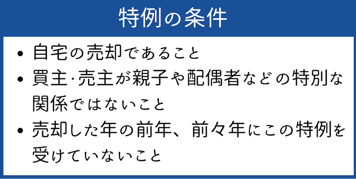 3,000万円の特別控除の特例の条件