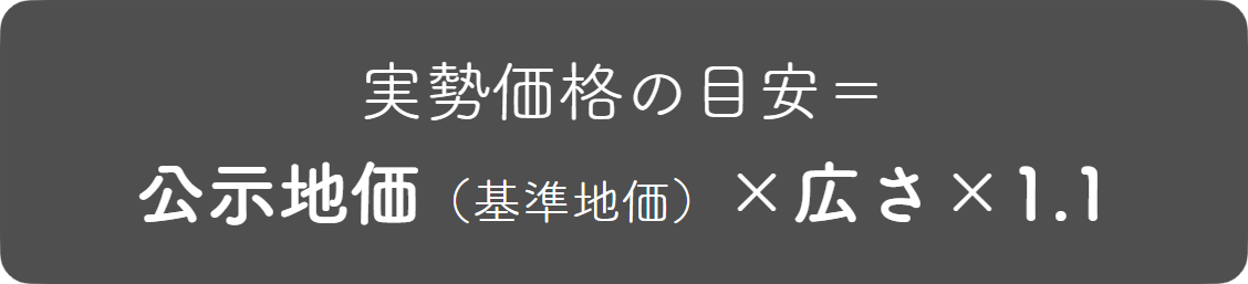 調べたい土地の広さを掛けて計算する