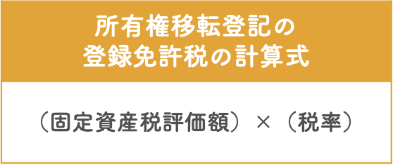 所有権移転登記の計算式