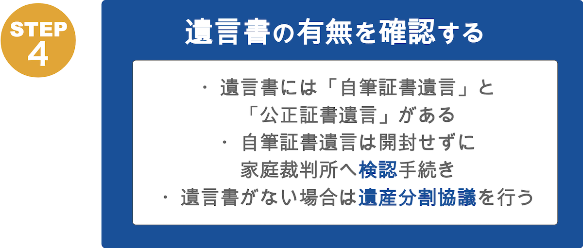 遺言書の有無を確認する