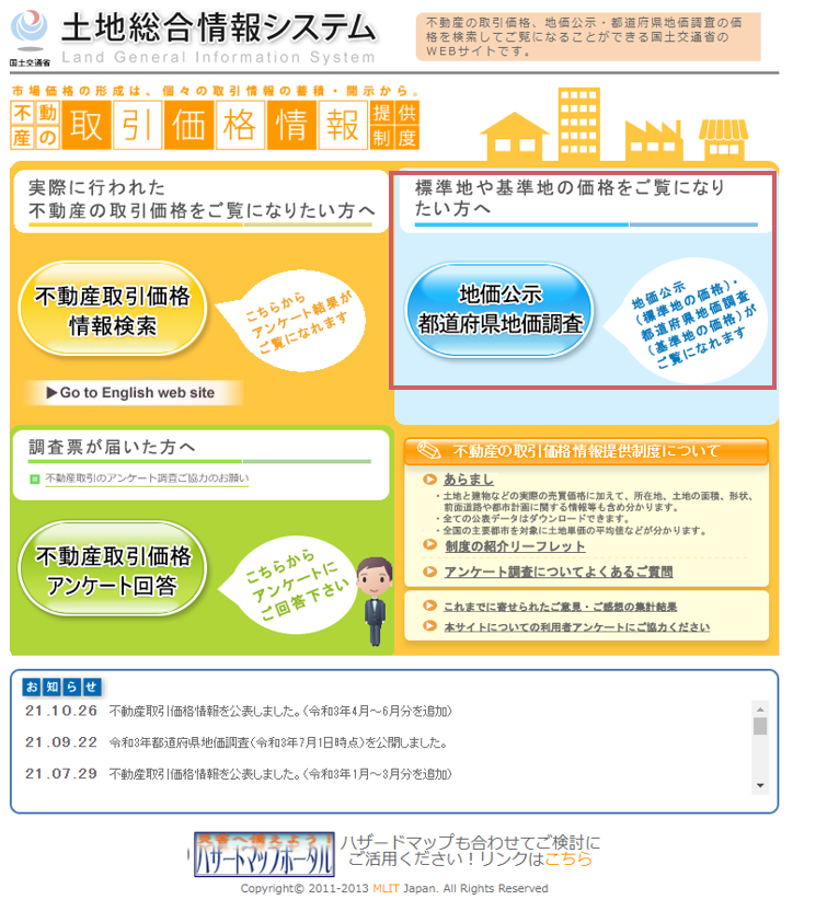 地価公示 都道府県地価調査