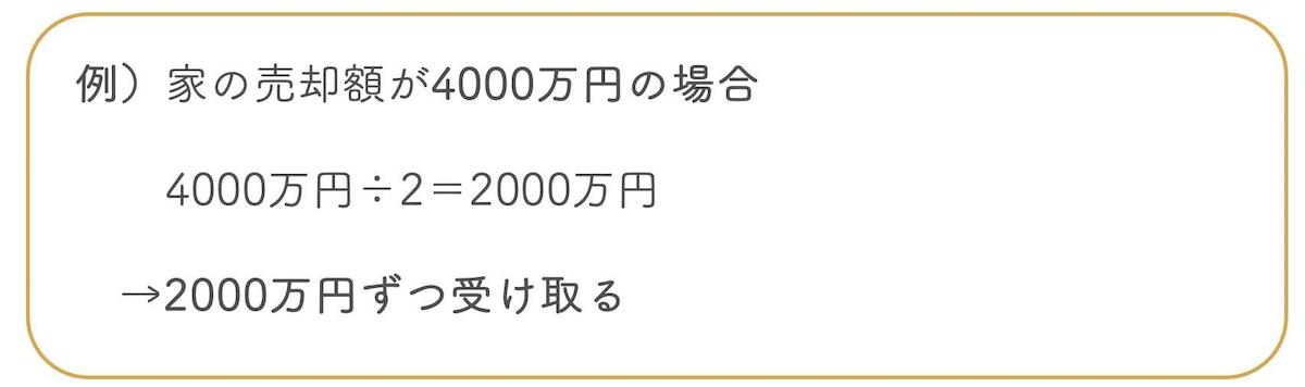 家を売却し現金に変えて分け合う